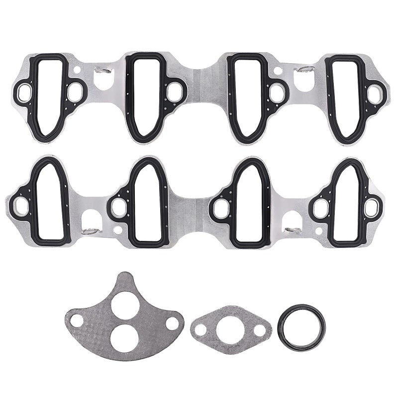 MNJWS Intake Manifold Gasket Set - Compatible with 4.8L 5.3L 6.0L Chevy Silverado, Suburban, Tahoe, GMC Sierra, Yukon, Savana, Cadillac Escalade - Replace 89060413 MS98016T - Image 1